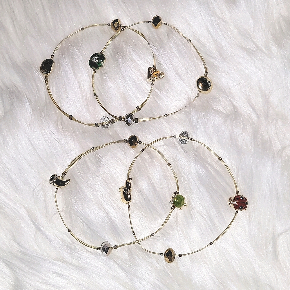 🌴 NWOT 4 Bracelets W/Embellishments